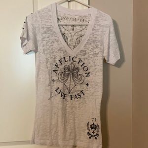 Affliction live fast sheer T-shirt